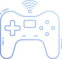A game controller with a wifi symbol on it vector