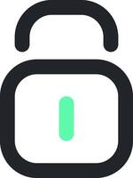 A green lock icon on a white background vector