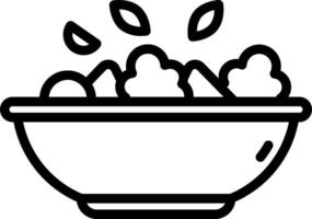 A bowl of cereal with fruit and nuts in it vector