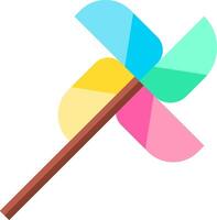 A colorful pinwheel with a stick vector