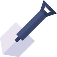 A shovel with a long handle on a white background vector