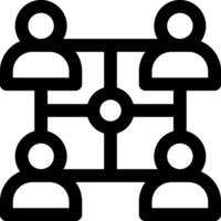 A group of people are connected by a circle vector