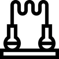 A black and white icon of a laboratory vector