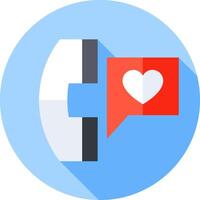 A phone with a heart and a phone call icon vector