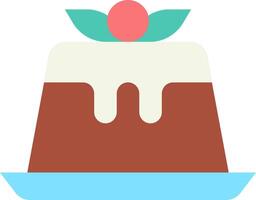 A pudding with a cherry on top vector