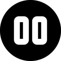 A black and white image of the number 00 vector