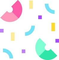 A colorful pattern with a circle and a triangle vector