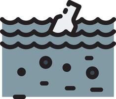 A bottle floating in the water with a wave vector