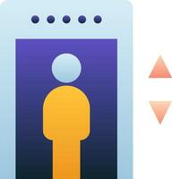 A phone with a person standing in front of it vector