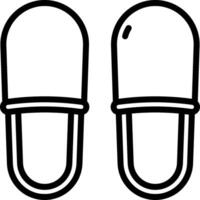 Two pills with one on top and one on the bottom vector