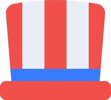 An american hat with a blue and red stripe vector