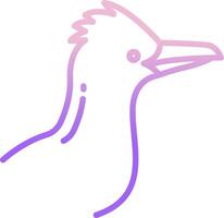 A bird with purple and pink lines vector
