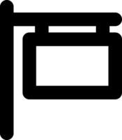 A black and white sign with a white background vector
