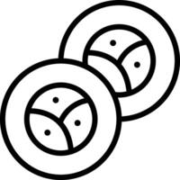 Two plates with two slices of pizza on them vector