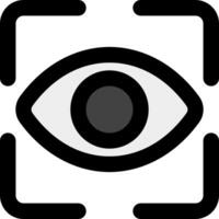 An eye icon on a white background vector