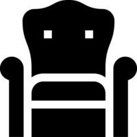 Chair icon black and white vector