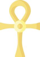 An egyptian cross with a yellow center vector