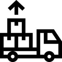 A truck with boxes on top of it vector