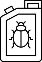 A gas can with a bug inside it vector