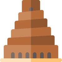 A tower of bricks with a large dome on top vector