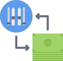 A diagram of a money transfer and a money transfer vector