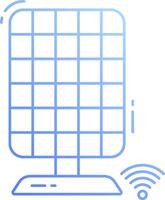 A wireless router with a grid on top vector