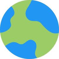A green and blue earth with a wave pattern vector
