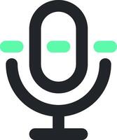 A microphone icon with green dots vector