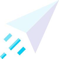A paper airplane flying through the air vector