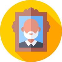 A man with a beard and mustache in a frame vector
