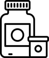 Pill bottle and jar icon on white background vector