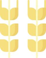 Two yellow wheat ears on a white background vector