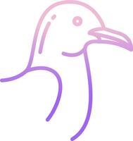 A bird with purple and pink lines vector