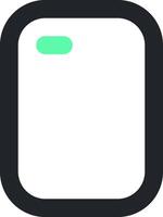 A white square with green and black buttons vector
