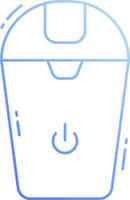 A blue icon of a coffee maker vector