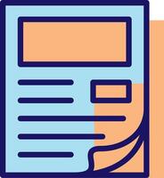 A document icon with a paper and a pen vector
