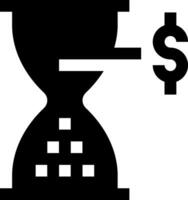 Hourglass icon with dollar sign vector