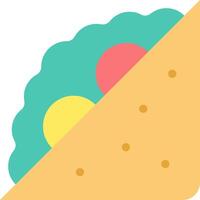 A taco with two balls on it vector