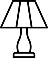 A black and white illustration of a lamp vector