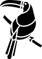 Toucan bird silhouette vector