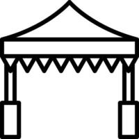 A tent with a white background vector