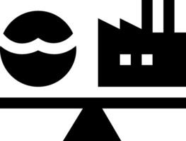 An egg and a factory on a balance scale vector
