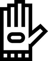 A glove with a hand on it vector