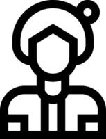 A black and white icon of a man in a hat vector