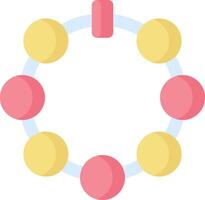 A circle with many different colored balls in it vector