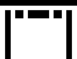 A black and white square with a white border vector