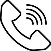 A phone icon with a phone receiver and a phone vector