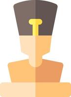 A man in a hat with a yellow button vector