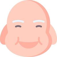 A smiling bald man with a big smile vector