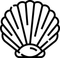 A shell icon on a white background vector